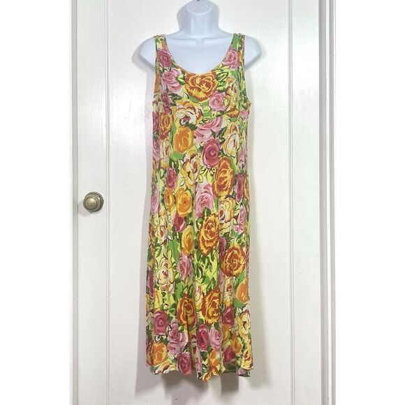 Vintage Jams World Hula Moon Rosanna Floral Sundress Hawaiian Tropical Size XL - Picture 1 of 8